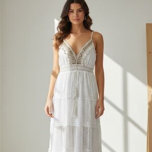 Elegant Cream Lace dress